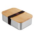 thumbnail image 2 of Batería de Cocina Caja bento de acero inoxidable 304 Caja de almuerzo con tapa de madera sellada Caja de picnic (550 ml) Ndcxsfigh Libre de BPA, 2 of 4