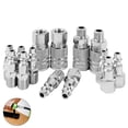 thumbnail image 4 of 14PCS 1/4” BSP Air Line Euro Hose Compressor Fitting Metal Quick Connectors Coupler Male Female Release Set, 4 of 7