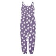 thumbnail image 5 of Halloween Jumpsuits For Girls 13-14 Sleeveless Pumpkin Print Casual Spaghetti Strap Loose Romper Long Pants with Pockets Toddler Girls Clothing Z0G-Purple, 5-6 Years, 5 of 5
