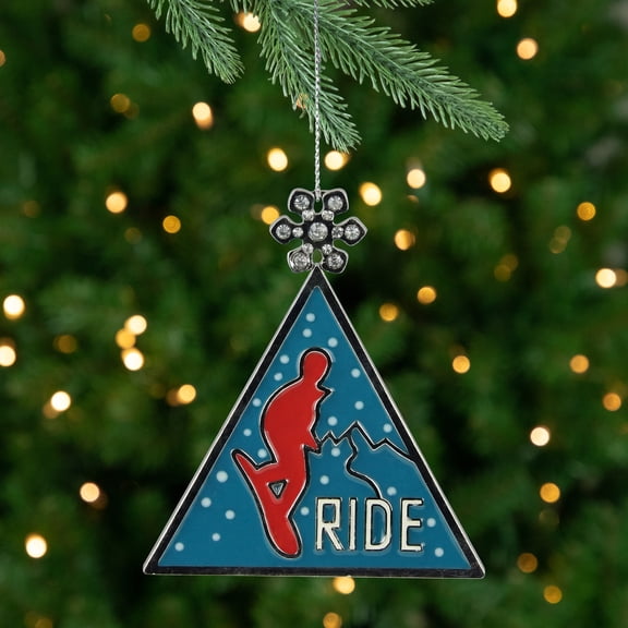Ganz 3.75" Ride Ski Christmas Charm Ornament - Blue/Red
