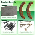 thumbnail image 4 of Kit de zapatas de freno para carrito de golf para EZGO 27943G01 70795G01, zapatas de freno de repuesto con juego de herrajes de resorte, accesorios profesionales de reparación de carrito de golf, 4 of 6