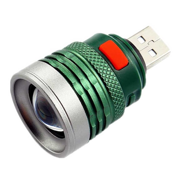 Mini USB Port Flashlight Waterproof Fast Charging Pocket Lantern for Computer Tablet Laptop Use Blue Light