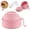 Pink, variant on Microwave Lamian Noodles Pot Bowl Set with Lid, Strainer, Chopsticks, Spoon & Fork for Dorm or Office