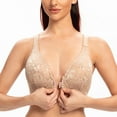 thumbnail image 5 of CHUANK Women‘s Front Closure Stretch Lace Underwire Bra Black 34B, 5 of 5