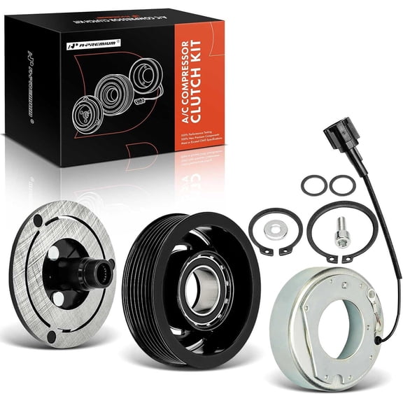 A-Premium Air Conditioner AC Compressor Clutch Kit Compatible with Nissan Juke 2012-2014 1.6L, Versa 2011 1.8L, Versa 2012 1.6L, Versa 2013-2019, Versa Note 2014-2019