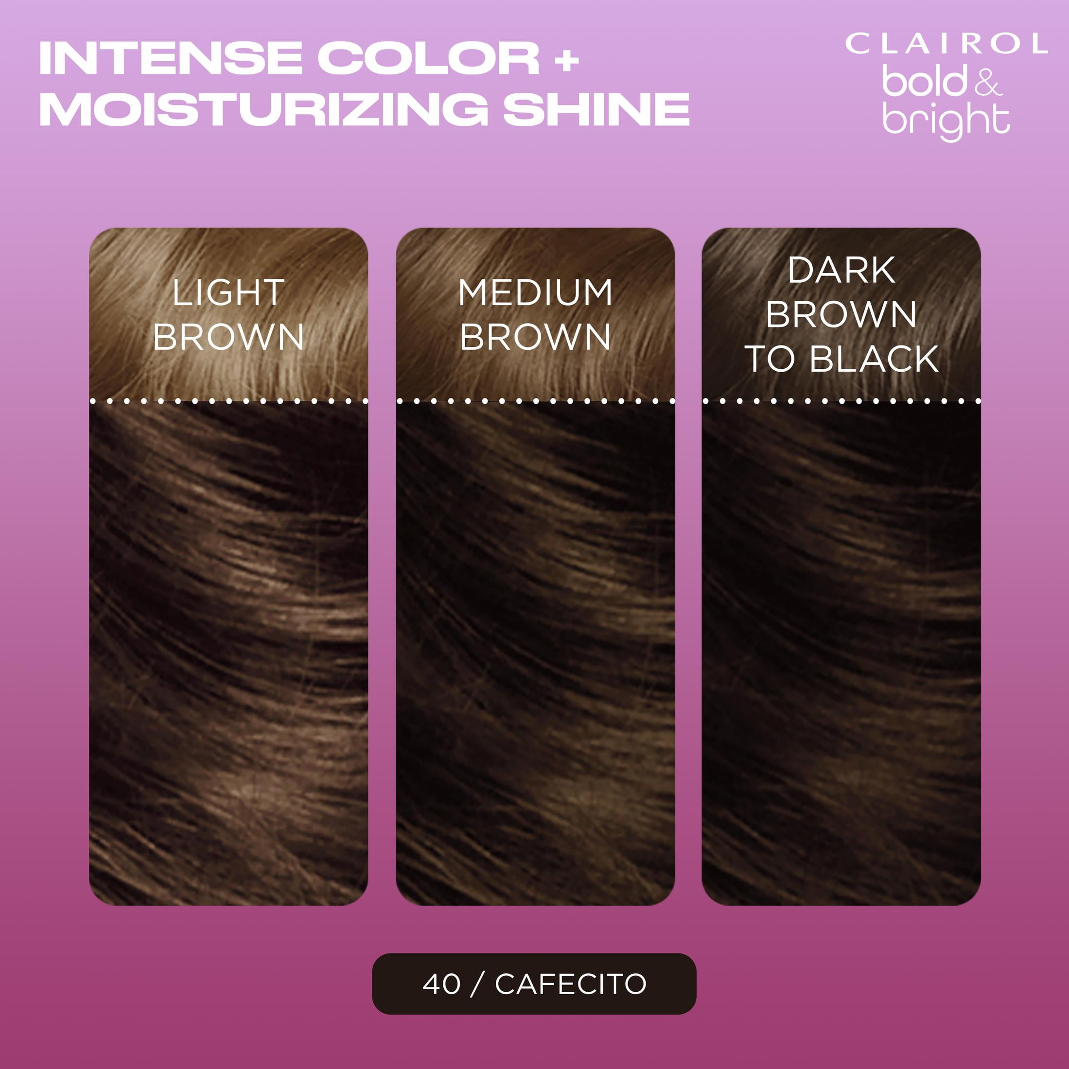 Clairol Bold & Bright Permanent Hair Color Creme, 40 Cafecito, Hair Dye, 1 Application