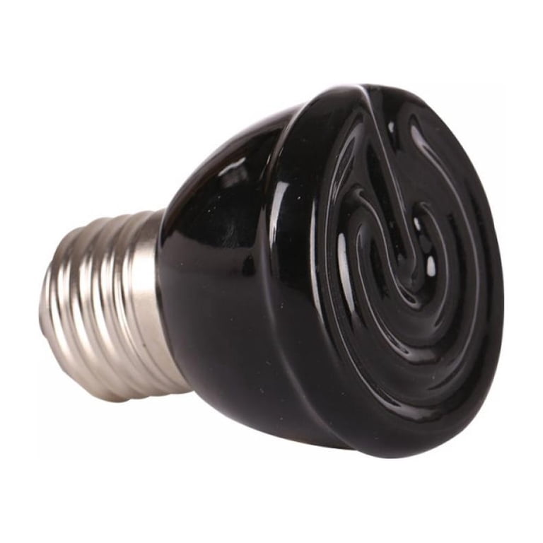 75W Infrared Ceramic Heat Lamp,Black Reptile Emitter Bulb for Pet Coop  Heater Chicken Lizard Turtle Brooder Aquarium Snake, No Harm No Light, ETL  Listed - Walmart.com