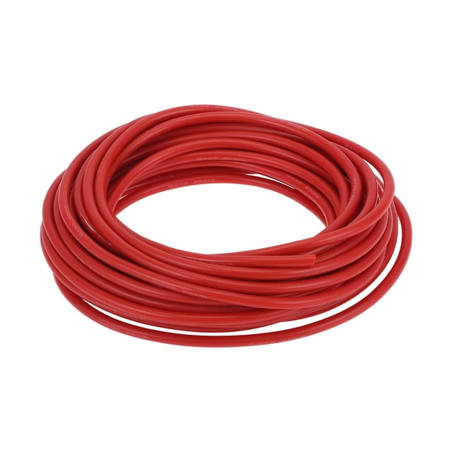 Cables de Tierra Únicos 9m Rojo TC 1 Pcs 12AWG Totalmente Aislado y Con Chaqueta de Toque Suave para Radio de Coche, Automotriz, Altavoces Universales de Coche