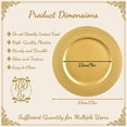thumbnail image 2 of 13 Inch Gold Charger Plates Set of 100, Decorative Floral Plastic Plates, Bulk Chargers for Thanksgiving Christmas Holiday Events(A), 2 of 9