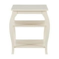thumbnail image 3 of Linon Regan Wood Side Table Curved Legs 2 Spacious Shelves in Off White Finish, 3 of 13