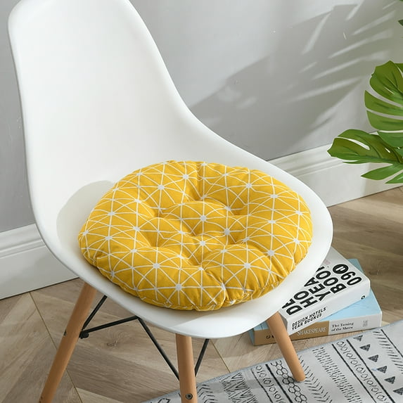 2pcs Rustic Style Round Seat Cushion,Sofa Chair Pads Cushion Pillow Pads Bay Window Cushion Tatami Mat for Garden Home Kitchen Office,15.8 inch