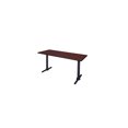 thumbnail image 3 of Regency Cain 66 x 24 in. T-Base Training Seminar Table- Mahogany & 2 Knight Mesh Chairs, 3 of 6