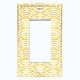 thumbnail image 5 of Metal Light Switch Plate Cover Japanese Pattern Yellow Sea Wave Wallpaper WAL015, 5 of 13