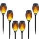thumbnail image 1 of Juego de 6 luces solares para exterior, luces solares de pared para decoración de jardín, luces solares para exterior impermeables, mini antorchas decorativas para jardín, patio, etc., 1 of 4