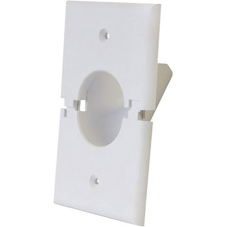 MIDLITE 1GSRWH Splitport Scoop Recessed Wall Plate