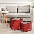thumbnail image 6 of Home Organizer Foldable Fabric Storage Bin With Handle Winter Christmas, 6 of 7