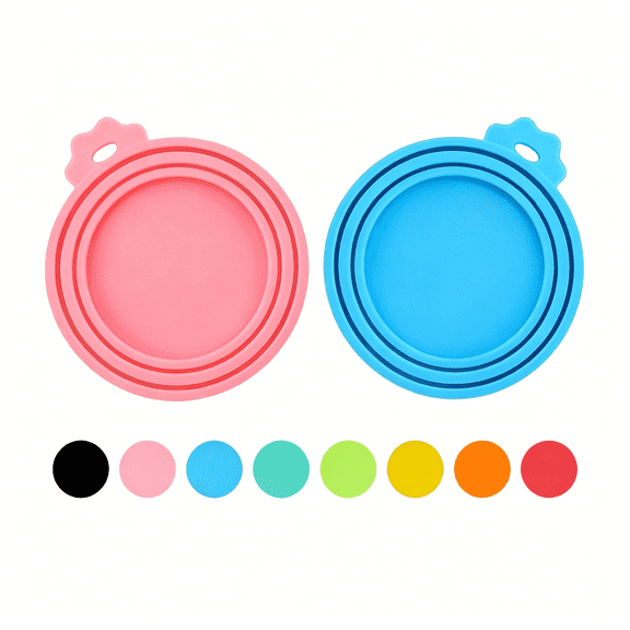 ACDANC 2 Pack Pet Food Can Lids,Silicone Food Can Covers for Dog and Cat,Bpa Free/Food Safe/Universal,One Fit Most Standard Size Food