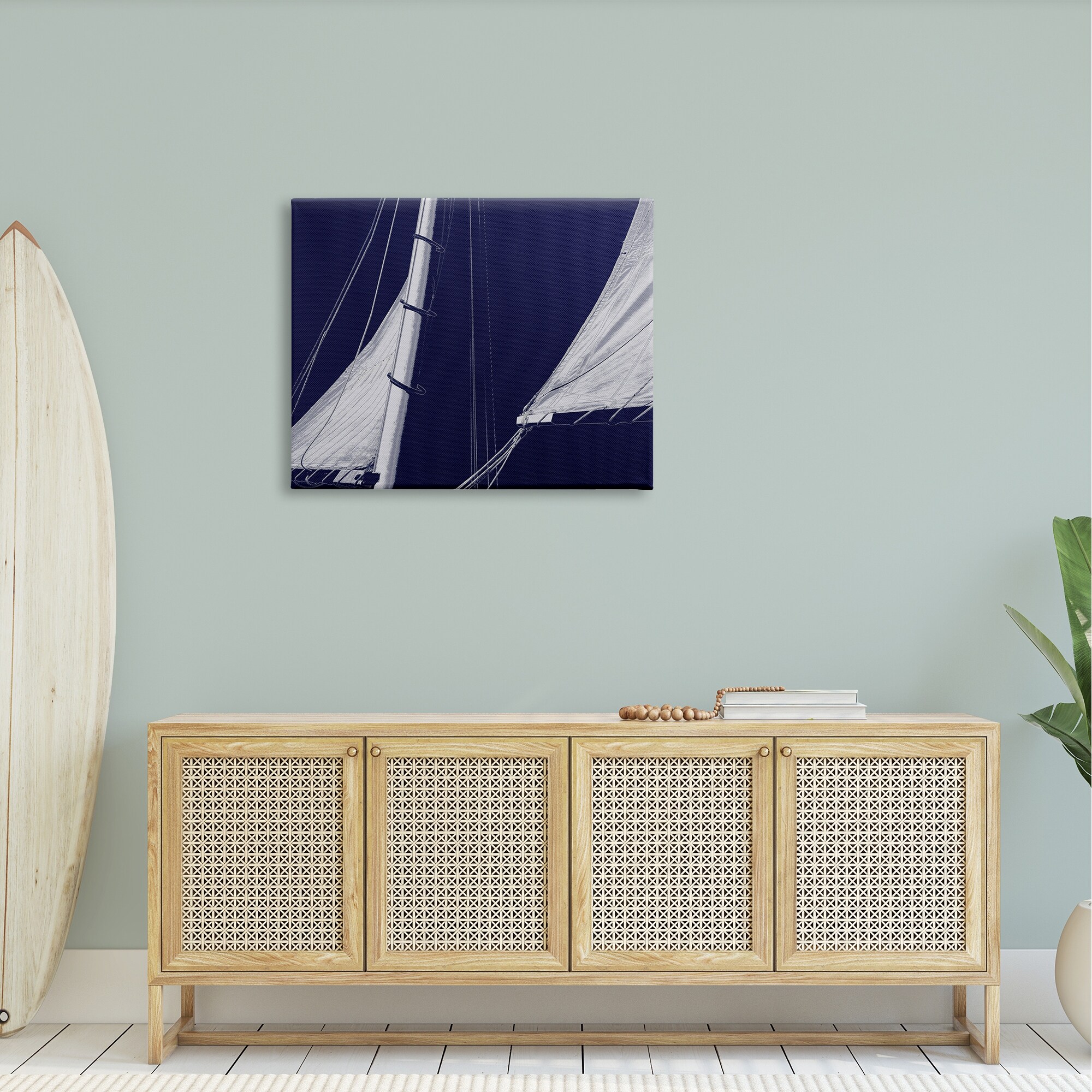 Stupell Marine Mast Sails Watercraft Boat Landscape Photography Gallery Wrapped Canvas Print Wall Art