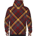 thumbnail image 7 of Cauagu Buffalo Check Plaid for Men's Pullover Hooded Sweatshirt Athletic Casual Hoodie Aautumn Hoodie Sweatshirt for Men Pullover Casual Hooded Sweatshirt-X-Large, 7 of 7