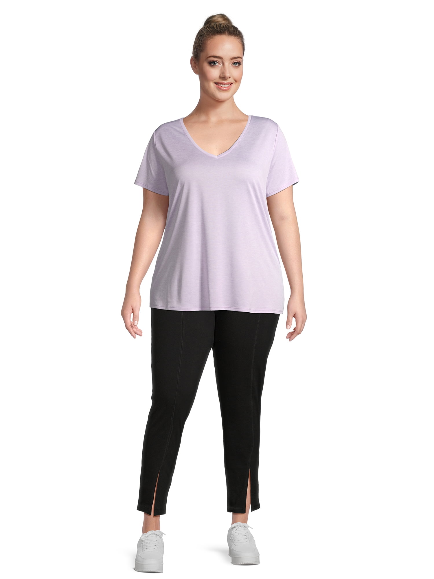 Athletic Works Women's and Women's Plus Front Slit Leggings, Sizes XS-5X