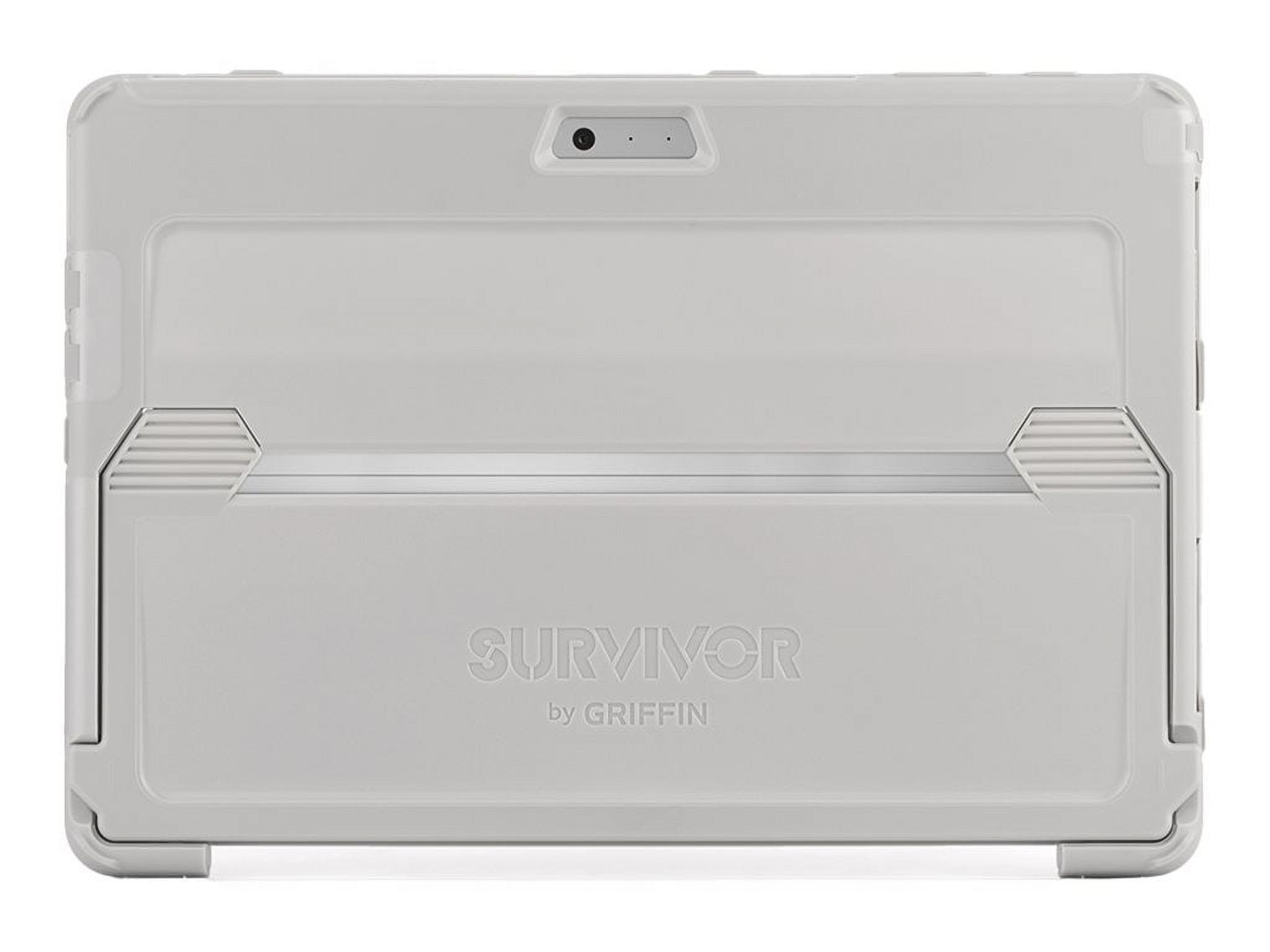 Griffin Survivor Slim - Protective case for tablet - rugged - silicone, PET, TPE, co-molded polycarbonate - gray - for Microsoft Surface Pro 4 - image 3 of 4