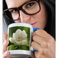 thumbnail image 2 of 3drose, Magnolia Tree Flower Blossom - Na01 Aje0188 - Adam Jones, 15oz Two-tone Blue Mug, 2 of 6