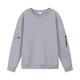 thumbnail image 4 of pstuiky manga larga de hombre, Sudadera de trabajo de color liso con cuello redondo, manga larga y bolsillo para hombre Tops de hombre l, 4 of 8