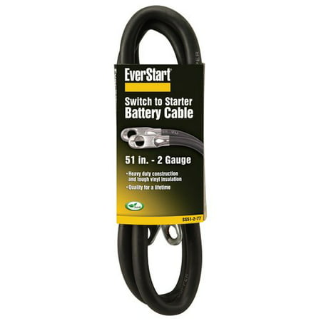 Everstart SS51-2-77 4-Gauge Switch to Starter Battery Cable,