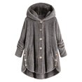 thumbnail image 1 of para mujer, chaqueta de lana, cárdigan, manga larga, botón de piel sintética, invierno cálido SG Zulema  Abrigo de invierno, 1 of 7