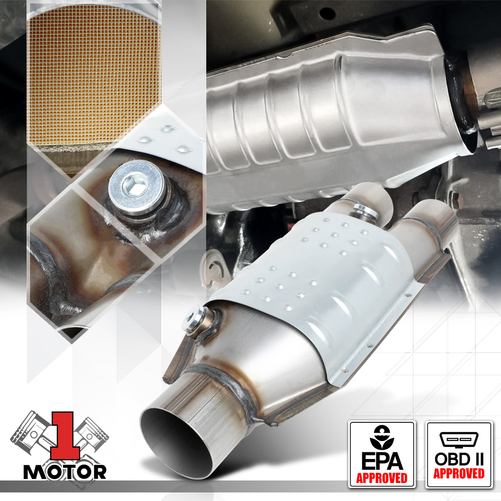 Universal 15.25"x 4"x 6" Weldon Catalytic Converter w/Heat Shield 2.25