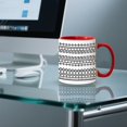 thumbnail image 4 of CHENMEI "Creative White Ceramic Coffee Mug with Black Pattern and Available In Seven Colors for Stylish Sipping Experience", 4 of 6