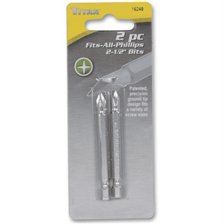 2PC FITS-ALL-PHILLIPS 2-1/2" BITS