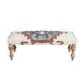 thumbnail image 4 of Ox Bay Hadley 47" Upholstered Indoor Accent Bench, Ivory/Red Kilim, 4 of 8