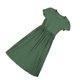 thumbnail image 2 of Sonducket Vestido de color sólido de manga corta con cuello plisado de Elenxs Gril conjuntos de ropa Verde 130cm Sonducket AP002630-19, 2 of 6