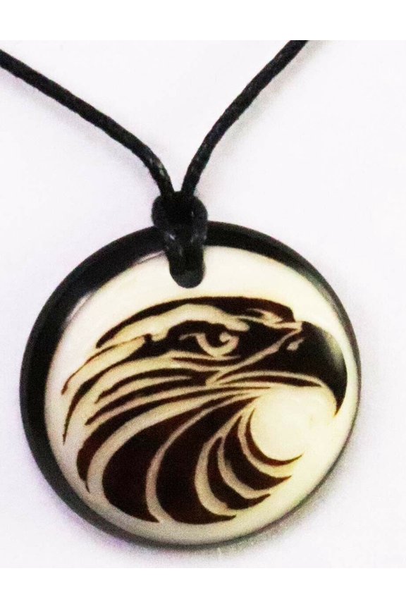 EAGLE Medallion - Organic Tagua Pendant