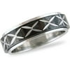 Stainless Steel Spinning Men's Ring with Black Plating, Size 5