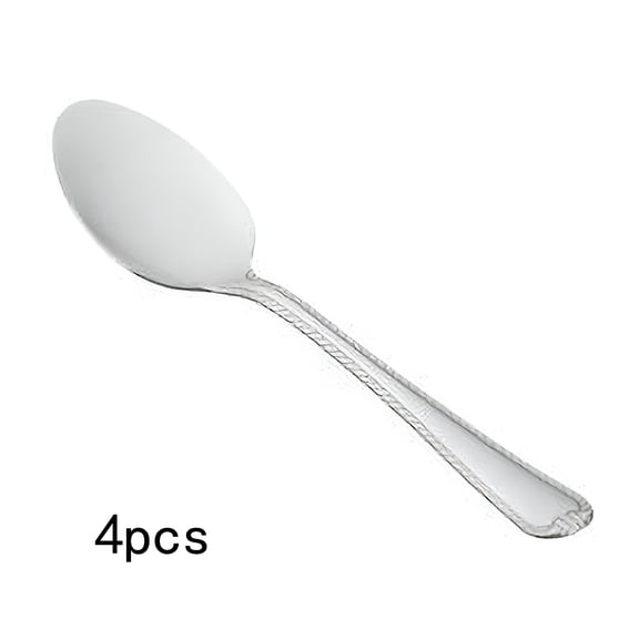 ACDANC 2026 New Stainless Steel Adult Teaspoon Soup Spoon Small Spoons,4-Piece Set for Dining,Kitchen,Home Silver
