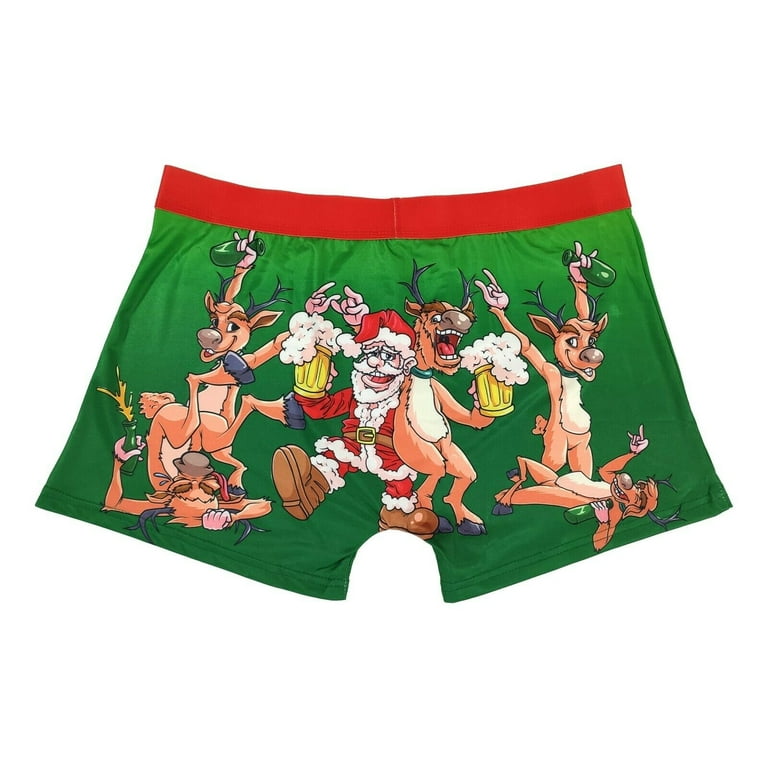 Christmas Underwear for Men Santa Claus Reindeer Fun Novelty Gift