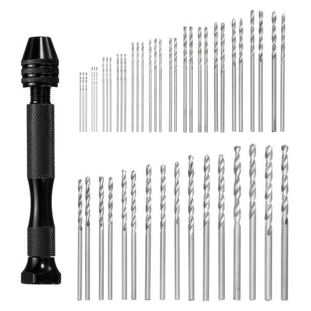 

Uxcell 0.5mm-3.0mm Micro Mini Twist Drill Bit Pin Vise Hand Drill Rotary Tool Set 49 Pack