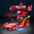 thumbnail image 3 of CNKOO Voiture Robot Télécommandée Transformable Jouet 2,4 GHz 1 18 Rechargeable Voiture de Course Cascade Rotative à 360° Jouets pour Enfants Garçons Filles Âge 8 9 10 11 Ans Jouet Cadeaux (Voiture de Police Bleue), 3 of 6
