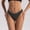 Black, variant on Lunuaoe Women's Low Waist Cheeky Panties, Skin-Friendly Cotton Crotch Underwear, Breathable Solid Color Briefs