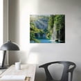 thumbnail image 4 of Orinice Waterfall Lake Forest Fine Art Aesthetic Poster & Print Wall Painting for Home Decor 16x12in, 4 of 6