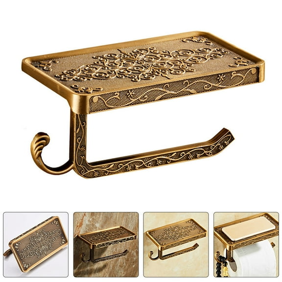 Raindrops  Bathroom Shelf Chrome Wall Mounted Tissue Holder Toilet Paper Stand