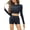 Basic Black, variant on Surf Suit Women Tankini Swimsuits Modest Swimwear Rash Guards Long Sleeves Bathing Suits Two Piece Sun Protection XL