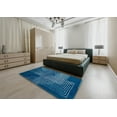 thumbnail image 4 of Ahgly Company Indoor Round Abstract Blue Ivy Blue Abstract Area Rugs, 6' Round, 4 of 6