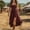 *Wine, variant on ClodeEU Women's Spaghetti Strap High Waist Dress with Ruffle Hem ,Casual Boho Vacation Flowy Midi Dress Wine,Women's Plus L