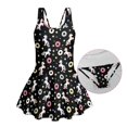 thumbnail image 6 of Tutolipy Bathing Suit, Unicorns and Donuts Fantasy Girls One Piece Swimsuit, Swim Dress Cross Shoulder Strap Design Beach Swimwear for Pool Party Size 6-7 Years, 6 of 8