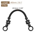 thumbnail image 2 of Uxcell 18.1" Wooden Beaded Bag Handles Purse Strap Handle for Purse Making, 2Pack Black, 2 of 6