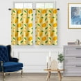 thumbnail image 2 of Tropical Fruit Mango Kitchen Curtains: Farmhouse Rustic Nature Fruit Short Cafe Curtains Decor for Living Dining Room Tier Curtains Art Printed Rod Pocket Window Drapes 24 Inch Length 2 Panels Set, 2 of 5