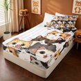 thumbnail image 2 of meiyoeat Hello Cat Zipper Twin Comforter Sets with Fitted Sheet and 2 Pillowcases,Cute Print Zipper Bedding Set For Girl,Reversible,4-Piece, 2 of 7